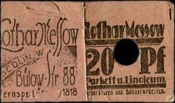 Timbre-monnaie Lothar Messow - Allemagne - Briefmarkengeld
