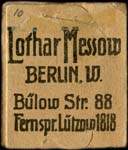 Timbre-monnaie Lothar Messow à Berlin - 15 pfennig vert sous carton - face