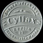 Timbre-monnaie Cyliax - Schokolade-Kakao - Berlin 37 - Die Bellebte Marke - Allemagne - briefmarkenkapselgeld