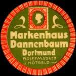 Timbre-monnaie Markenhaus Dannenbaum à Dortmund - 25 pfennig brun sur fond vert - avers