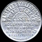 Timbre-monnaie Eduard Dechene à Cassel - 10 pfennig orange sur fond grenat - avers