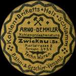 Timbre-monnaie Arno Demmler à Zwickau - 5 pfennig vert sur fond carton - avers