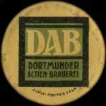 Timbre-monnaie DAB - Dortmunder Actien-Brauerei type 2 - 10 pfennig olive sur fond bleu-gris - avers