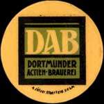 Timbre-monnaie DAB - Dortmunder Actien-Brauerei type 2 - 10 pfennig brun sur fond bordeaux - avers