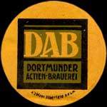 Timbre-monnaie DAB - Dortmunder Actien-Brauerei type 1 - 10 pfennig brun sur fond jaune - avers