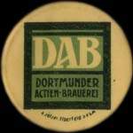 Timbre-monnaie DAB - Dortmunder Actien-Brauerei type 2 - 10 pfennig olive sur fond vert - avers