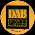 Timbre-monnaie DAB - Dortmunder Actien-Brauerei type 1 - 10 pfennig brun sur fond vert - avers