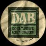 Timbre-monnaie DAB - Dortmunder Actien-Brauerei type 3 - 10 pfennig olive sur fond rose - avers