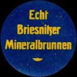 Timbre-monnaie Echt Briesnitzer Mineralbrunnen type 1 - 10 pfennig olive sur fond doré - avers