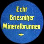 Timbre-monnaie Echt Briesnitzer Mineralbrunnen type 1 - 25 pfennig marron sur fond orange - avers