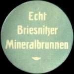 Timbre-monnaie Echt Briesnitzer Mineralbrunnen type 2 - 25 pfennig marron sur fond orange - avers