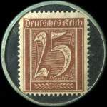Timbre-monnaie Echt Briesnitzer Mineralbrunnen type 2 - 25 pfennig marron sur fond orange - revers