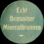 Timbre-monnaie Echt Briesnitzer Mineralbrunnen type 2 - 40 pfennig rouge sur fond bleu - avers