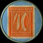 Timbre-monnaie Echt Briesnitzer Mineralbrunnen type 2 - 40 pfennig rouge sur fond bleu - revers