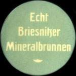 Timbre-monnaie Echt Briesnitzer Mineralbrunnen type 2 - 50 pfennig orange sur fond doré - avers