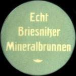 Timbre-monnaie Echt Briesnitzer Mineralbrunnen type 2 - 50 pfennig orange sur fond dor� - avers