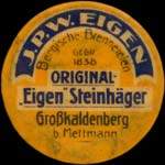 Timbre-monnaie J.P.W. Eigen à Gross-Kaldenberg type 2 - 5 pfennig brun sur fond vert - avers