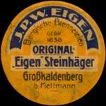 Timbre-monnaie J.P.W. Eigen à Gross-Kaldenberg type 2 - 5 pfennig brun sur fond vert - avers