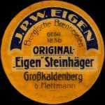 Timbre-monnaie J.P.W. Eigen à Gross-Kaldenberg type 2 - 20 pfennig vert sur fond vert - avers