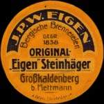 Timbre-monnaie J.P.W. Eigen à Gross-Kaldenberg type 1 - 50 pfennig brun sur fond vert - avers