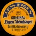 Timbre-monnaie J.P.W. Eigen à Gross-Kaldenberg type 2 - 50 pfennig brun sur fond vert - avers