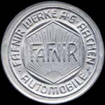 Timbre-monnaie Fafnir à Aachen - 10 pfennig orange sur fond rouge - avers