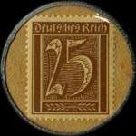 Timbre-monnaie Friedr.Fricke & Co à Leipzig - 25 pfennig marron sur fond brun - revers