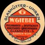 Timbre-monnaie W.Giebel à Barmen-Wuppertal type 1 - 5 pfennig rouge sur fond bordeaux - avers