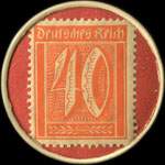 Timbre-monnaie W.Gleitsmann à Dortmund - 40 pfennig orange sur fond rouge - revers