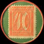 Timbre-monnaie Goldstein & Rettig à Breslau - 40 pfennig orange sur fond vert - revers