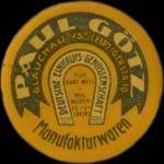 Timbre-monnaie Paul G�tz � Glauchau - 10 pfennig olive sur fond brun - avers