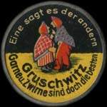 Timbre-monnaie Gruschwitz - 10 pfennig orange sur fond jaune - avers