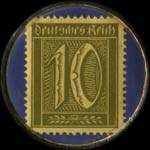 Timbre-monnaie Wilh.Haarmann à Lütgendortmund - 10 pfennig olive sur fond bleu - revers