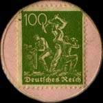 Timbre-monnaie Hamburg Jungfernstieg - 100 pfennig rose sur fond rose - revers