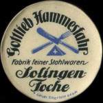 Timbre-monnaie Gottlieb Hammesfahr type 2 - 3 mark rouge sur fond rose - avers