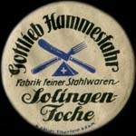 Timbre-monnaie Gottlieb Hammesfahr type 2 - 5 pfennig lie-de-vin sur fond rose - avers