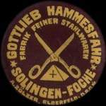 Timbre-monnaie Gottlieb Hammesfahr - Allemagne - briefmarkenkapselgeld