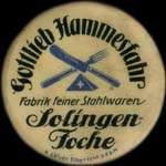 Timbre-monnaie Gottlieb Hammesfahr type 2 - 100 pfennig vert sur fond rose - avers