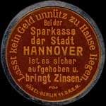 Timbre-monnaie Hannover Sparkasse - Allemagne - briefmarkenkapselgeld