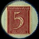 Timbre-monnaie Hanseatenwerke à Bremen-Vahr - 5 pfennig brun sur fond vert - revers