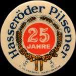 Timbre-monnaie Hasseröder Pilsener - 15 pfennig bleu-vert sur fond bleu - avers