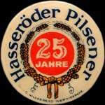Timbre-monnaie Hasseröder Pilsener - 50 pfennig violet sur fond bleu - avers