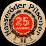 Timbre-monnaie Hasser�der Pilsener - 50 pfennig violet sur fond bleu - avers