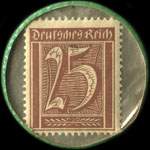 Timbre-monnaie Christian Hassler à Riegel - 25 pfennig marron sur fond argenté - revers