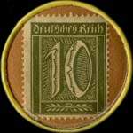 Timbre-monnaie Havlena à Hagen i.W - 10 pfennig olive sur fond brun - revers