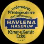 Timbre-monnaie Havlena � Hagen i.W - 10 pfennig orange sur fond rouge - avers