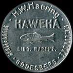 Timbre-monnaie Haweha à Godesberg - 20 pfennig vert sur fond rose - avers