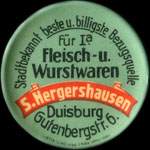 Timbre-monnaie S. Hergershausen � Duisburg - 30 pfennig vert sur fond rouge - avers