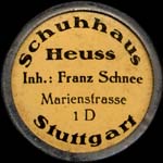 Timbre-monnaie Schuhhaus Heuss - Allemagne - briefmarkenkapselgeld