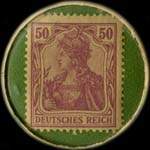 Timbre-monnaie C.Hohnrath u. Co - Dortmund - 50 pfennig violet sur fond vert - revers